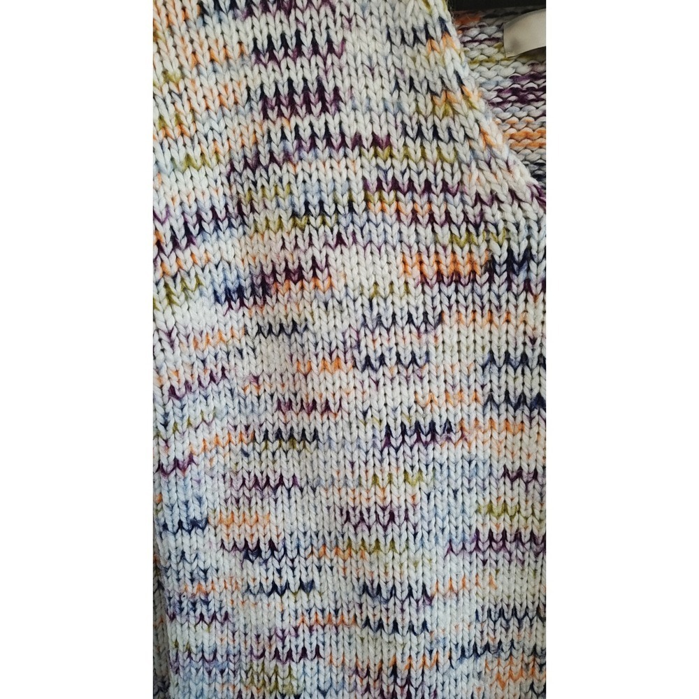 Women Size S Loft Boho Multi-Color Space Dye V-Neck Knit‎ Sweater Excellent - Picture 9 of 15